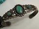 Fred Harvey Era Navajo Natural Nevada Turquoise Sterling Silver Arrow Head Cuff
