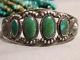 Fred Harvey Era Navajo Natural Nevada Turquoise Variscite Sterling Silver Cuff
