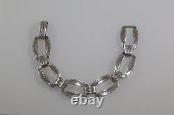 Fred Harvey Era Native American Sterling Silver Link chain bracelet