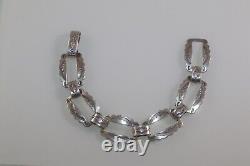 Fred Harvey Era Native American Sterling Silver Link chain bracelet