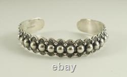 Fred Harvey Era Navajo Sterling Silver DOME Row Bracelet Cuff Maisels post 24.3g