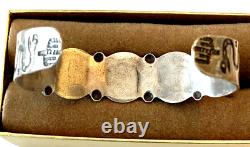 Fred Harvey Era Navajo Sterling Silver Dome Bracelet Old Unsigned