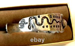 Fred Harvey Era Navajo Sterling Silver Dome Bracelet Old Unsigned