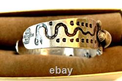 Fred Harvey Era Navajo Sterling Silver Dome Bracelet Old Unsigned