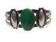 Fred Harvey Era Navajo Sterling Silver Native American Green Turquoise Cuff