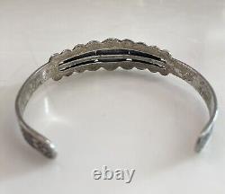 Fred Harvey Era Silver Turquoise Cuff Bracelet