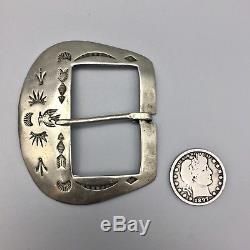 Fred Harvey Era Sterling or Coin Silver Belt Buckle Thunderbird