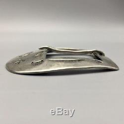 Fred Harvey Era Sterling or Coin Silver Belt Buckle Thunderbird