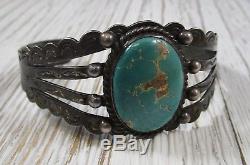 Fred Harvey Era Turquoise Cuff Bracelet Native American 23.7 Grams