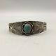 Fred Harvey Era Vintage Turquoise And Sterling Silver Cuff Bracelet