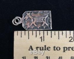 Fred Harvey Era Whirling Logs Silver Horse/ Dog Tag