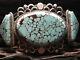 Fred Harvey Number 8 Turquoise Sterling Silver Cuff Bracelet 48.6 Grams