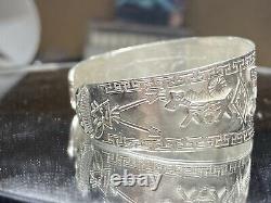 Fred Harvey Southwestern Style Sterling Silver Polished Bracelet 29 Grams