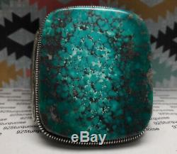 Fred Harvey Spiderweb Turquoise Sterling Silver cuff bracelet 176 grams