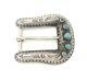 Fred Harvey Style Vintage Navajo Sterling Silver & Turquoise Belt Buckle