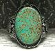 Fred Harvey Thunderbird Sterling Silver Turquoise Cuff Bracelet 70 Grams