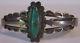 Fred Harvey Vintage Navajo Indian Silver Arrows Turquoise Cuff Bracelet