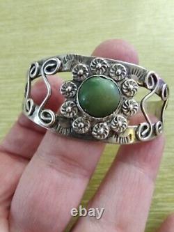 Fred Harvey Vintage Sterling Silver Cuff Bracelet Navajo