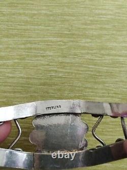 Fred Harvey Vintage Sterling Silver Cuff Bracelet Navajo