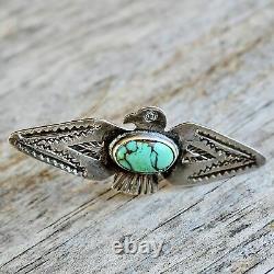 Fred Harvey Vintage Thunderbird Pin Diamond Shape Native American Old Pawn MINT