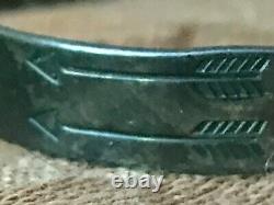 Fred Harvey bracelet large oval turquoise STERLING BY BELL