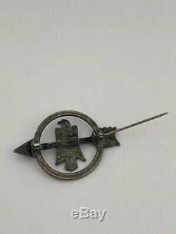 Fred Harvey sterling silver turquoise ARROW pin brooch