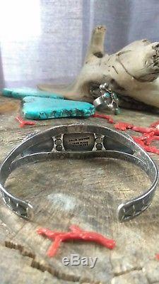 Garden Of The Gods Turquoise Silver Cuff Fred Harvey Jewelry 1930s Navao