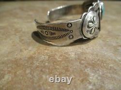 Gem Fred Harvey Era Navajo Sterling Turquoise Thunderbird Shield Bracelet