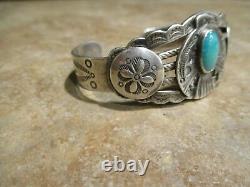 Gem Fred Harvey Era Navajo Sterling Turquoise Thunderbird Shield Bracelet