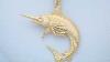 Gold Plated 925 Sterling Silver Marlin Pendant