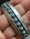 Gorgeous Fred Harvey Turquoise Petit Point Sterling Silver Bracelet Navajo Old