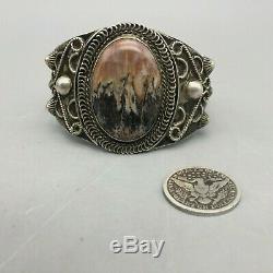 Hefty, Petrified Wood and Silver Bracelet Older Collectible Fred Harvey Era