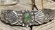 Incredible Green Royston Turquoise + Coin Silver Bracelet Navajo Fred Harvey Era