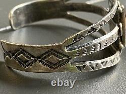 Incredible Navajo Petrified Wood sterling silver Bracelet Fred Harvey era 1950s