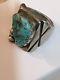 Large Old Pawn Fred Harvey Era Navajo Sterling Silver And Turquoise Ring Size 12