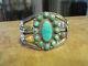Marvelous Old Fred Harvey Era Navajo Sterling Turquoise Ghost Kachina Bracelet