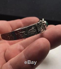 Magnificent Fred Harvey Sterling Thunderbird Birds Arrows Old Pawn Cuff Bracelet