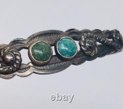Maisels Fred Harvey Navajo Native American Sterling Silver Turquoise Bracelet