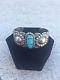 Navajoviintage Fred Harvey Era Sterling Silver And Turquoise Cuff Bracelet