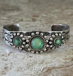 Native American FRED HARVEY Turquoise Sterling Silver bracelet