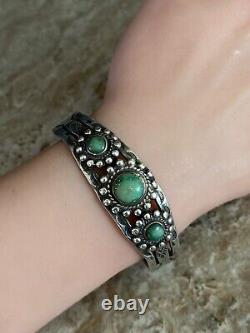 Native American FRED HARVEY Turquoise Sterling Silver bracelet