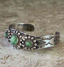 Native American FRED HARVEY Turquoise Sterling Silver bracelet