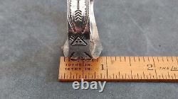 Native American Navajo Fred Harvey Era Sterling Turquoise Arrows Cuff Bracelet