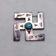 Native American Whirling Logs Silver Pin With Turquoise! Fred Harvey Era! (inv4)