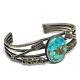 Navajo Cuff Bracelet Turquoise 31g 6.75in Arrows Silver Vtg Fred Harvey Era