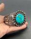 Navajo Fred Harvey Southwestern Sterling Silver Turquoise Thunderbird Cuff