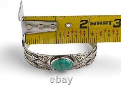 Navajo Fred Harvey Style Bracelet Sterling Silver Arrows Motifs