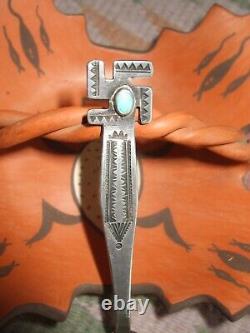 Navajo Spoon Fred Harvey Era Whirling Log Turquoise