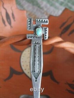 Navajo Spoon Fred Harvey Era Whirling Log Turquoise