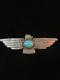 Navajo Sterling Silver Turquoise Fred Harvey-style Thunderbird Brooch/pin